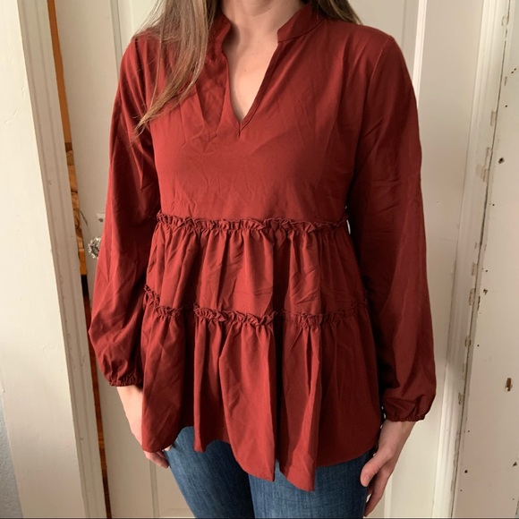 SHEIN Peplum Ruffle Top - Picture 6 of 7